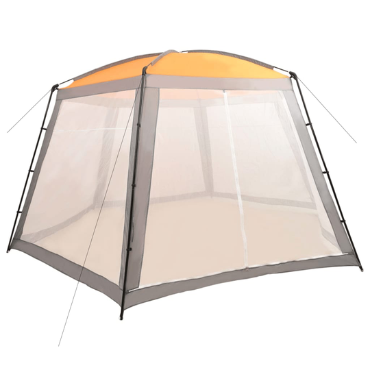 vidaXL Uima-altaan teltta 590x520x250 cm kangas harmaa