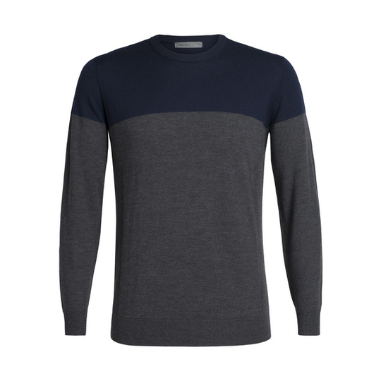 Icebreaker Mens Shearer Crewe Sweater - Midnight Navy/char Hthr - Miehet - XL - Partioaitta