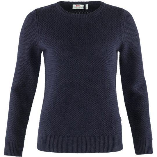 Fjällräven Övik Structure Sweater W - Navy - Naiset - L - Partioaitta