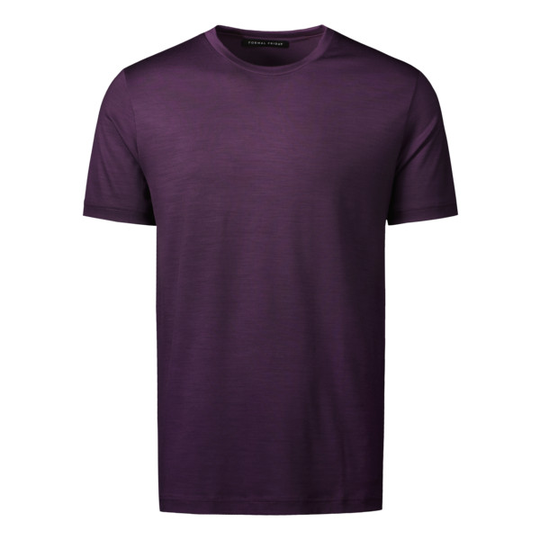 Formal Friday Ultrafine Merino T-shirt - Plum - Unisex - XS - Partioaitta