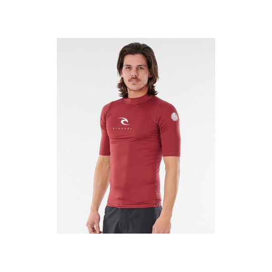 Rip Curl Corps Short Sleeve UV Tee - Miesten Uv t-paita Maroon