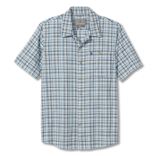 Royal Robbins Redwood Plaid S/s - Collins Blue - Miehet - M - Partioaitta