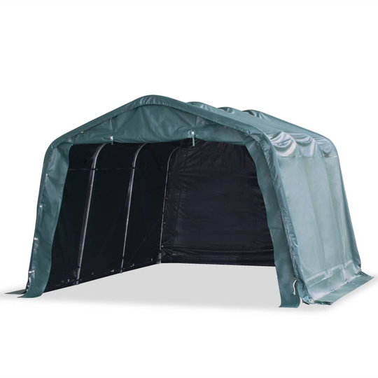 vidaXL Irrotettava karjateltta PVC 550 g/m² 3,3x4,8 m tummanvihreä