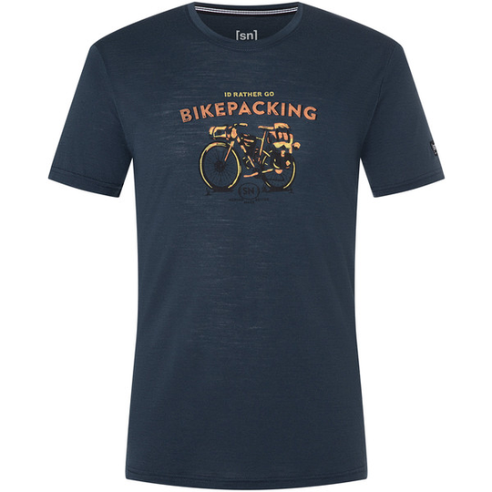Supernatural M Bikepacking Tee - Blueberry/various - Miehet - L - Partioaitta