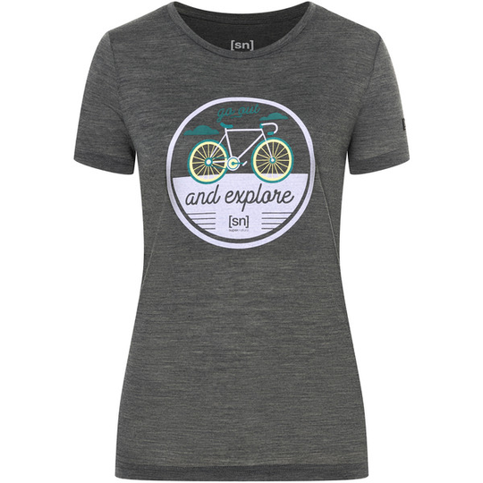 Supernatural W Go Out Tee - Pirate Grey Melange/various - Naiset - S - Partioaitta