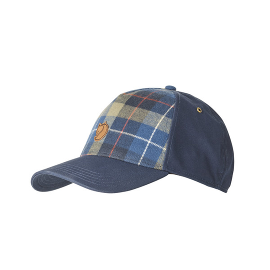 Fjällräven Övik Plaid Cap - Navy - Unisex - L/XL - Partioaitta