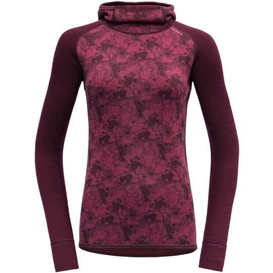 Devold Kvitegga Woman Hoodie - Beetroot - Naiset - S - Partioaitta