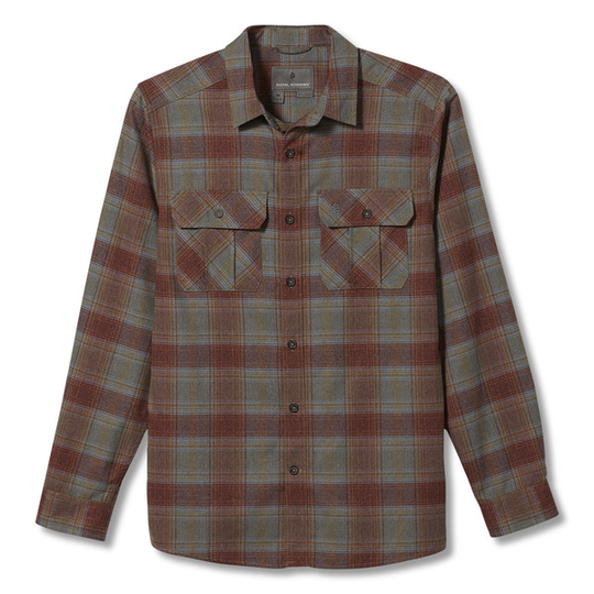 Royal Robbins Lost Coast Flannel Plaid L/s - Red Rock - Miehet - 4XL - Partioaitta