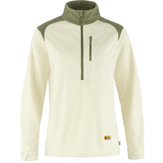 Fjällräven Vardag Lite Fleece W - Chalk White-light Olive - Naiset - L - Partioaitta