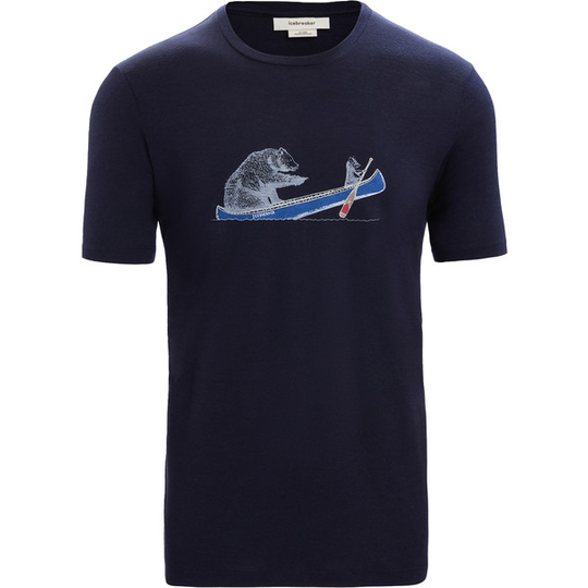 Icebreaker M Tech Lite Ii Ss Tee Canoe Companions - Midnight Navy - Miehet - M - Partioaitta