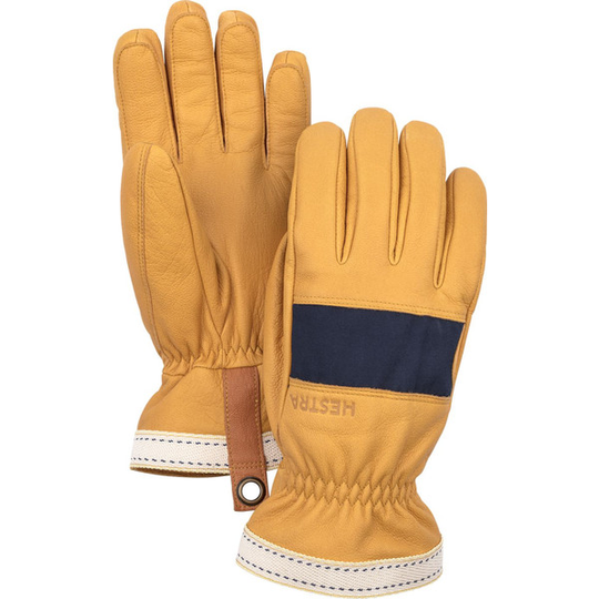 Hestra Njord - 5 Finger - Navy/natural Brown - Unisex - 8 - Partioaitta