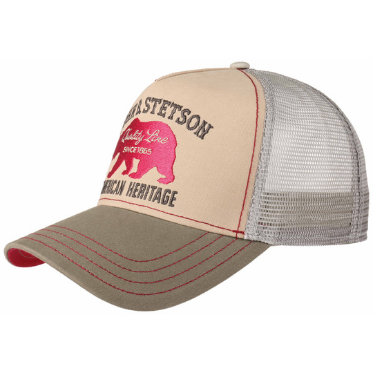 Stetson Trucker Cap Bear - Beige/white - Miehet - OneSize - Partioaitta