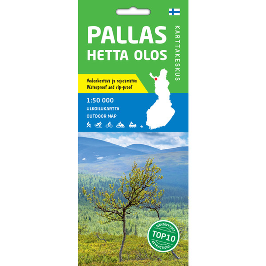 Karttakeskus Pallas Hetta Olos 1:50 000 - Nocolor - OneSize - Partioaitta