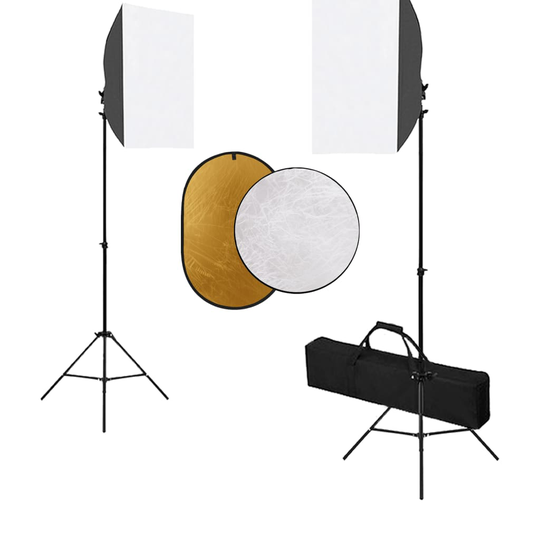 vidaXL Valokuvastudiosarja softbox-valot ja heijastin