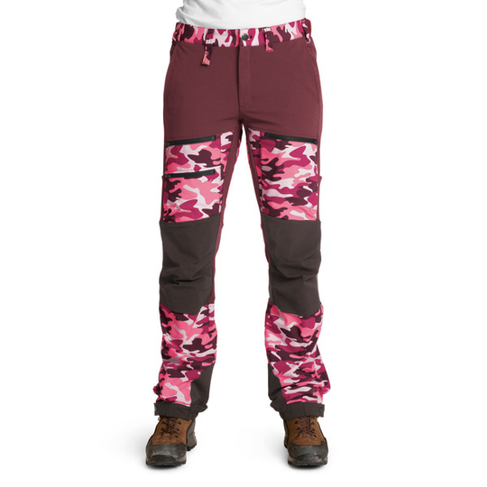 Is Not Enough Athena Trekking Pro Pants - Hot Pink Camouflage - Naiset - XS - Partioaitta
