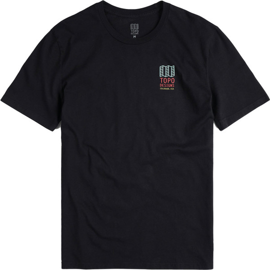 Topo Designs Small Original Logo Tee M - Black - Miehet - S - Partioaitta