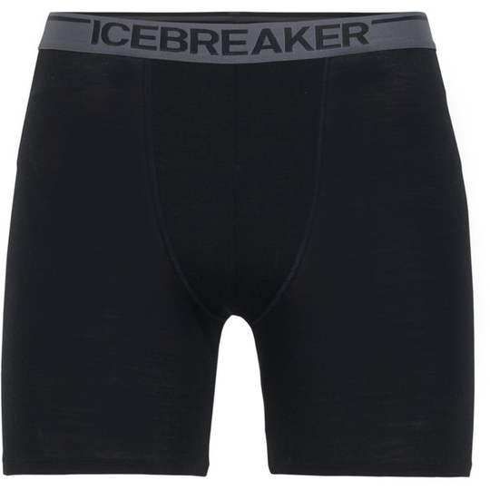 Icebreaker M Anatomica Long Boxers - Black - Miehet - L - Partioaitta