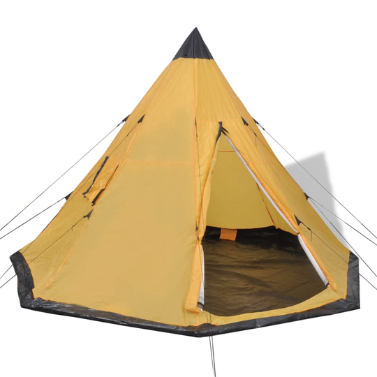 vidaXL 4-hengen Teltta Keltainen