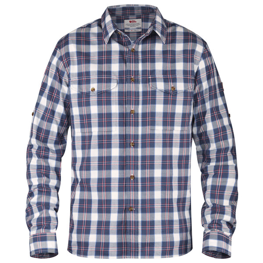 Fjällräven Singi Flannel Shirt Ls M - Uncle Blue - Miehet - L - Partioaitta