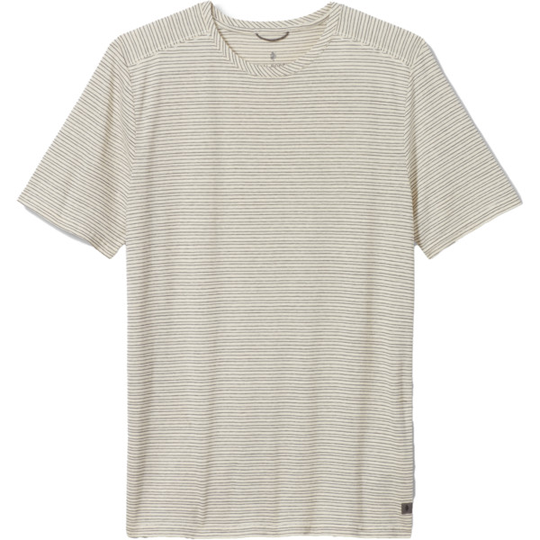 Royal Robbins Vacationer Crew S/s - Ivory Str - Miehet - M - Partioaitta