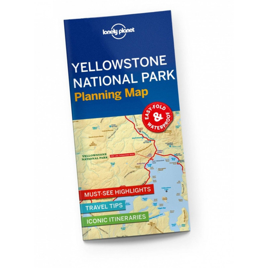 Lonely Planet Yellowstonen kansallispuisto suunnittelukartta