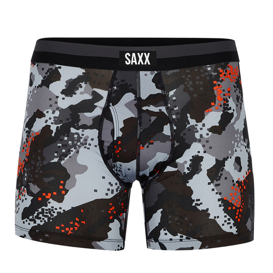 SAXX Sport Mesh Bb Fly - Graphite Digi Quake Camo - Miehet - S - Partioaitta