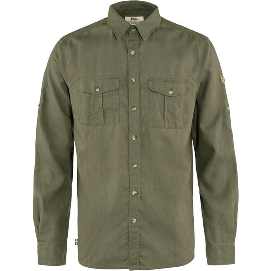 Fjällräven Övik Travel Shirt Ls M - Green - Miehet - L - Partioaitta